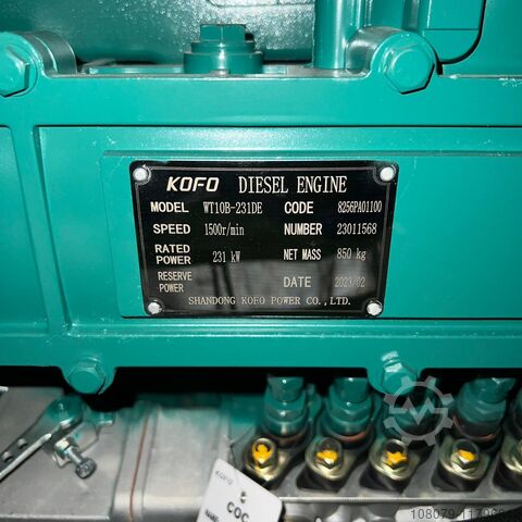 275 kVA emergency generator Newpower Generator NWR300 Ricardo Motor Stromaggregat