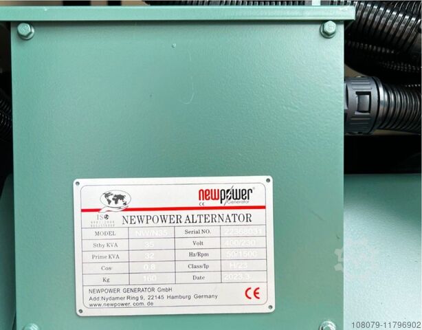 32 kVA emergency generator Newpower Generator Notstromaggregat NWK35 + Stromaggregat Sonderschallschutz
