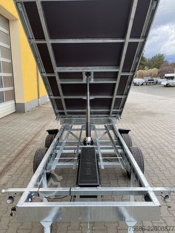 Dreiseitenkipper Anhänger Saris K3 356 184 3500 2 E-Bedienung + Schienen