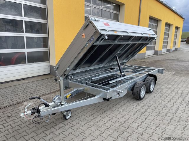 Dreiseitenkipper Anhänger Saris K3 356 184 3500 2 E-Bedienung + Schienen