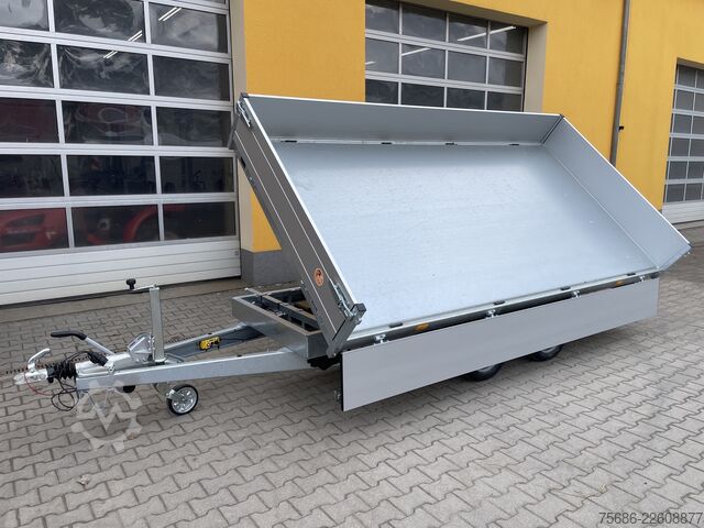 Dreiseitenkipper Anhänger Saris K3 356 184 3500 2 E-Bedienung + Schienen