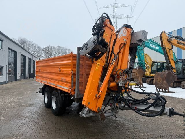 Dreiseitenkipper Anhänger  Schlang & Reichardt Unimog Krananhänger 80 km/h