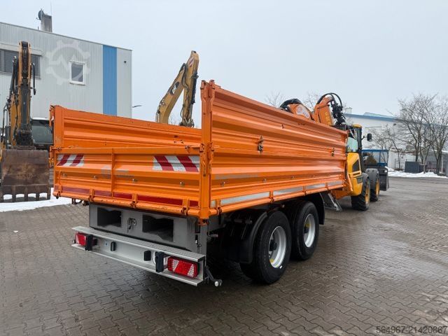 Dreiseitenkipper Anhänger  Schlang & Reichardt Unimog Krananhänger 80 km/h