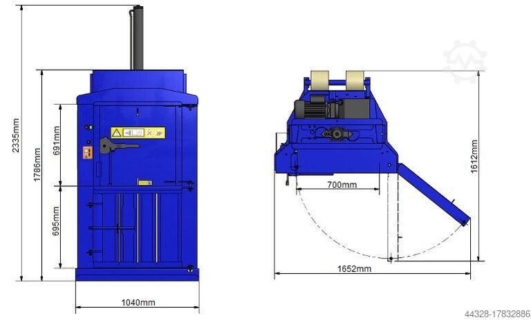 Ballenpresse BTS-MF75 Ballenpresse Waste Baler