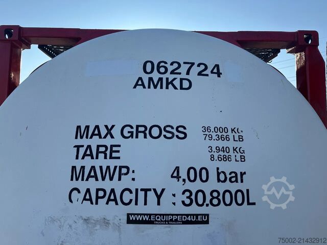 Tank container Van Hool 20FT SWAP BODY / 30.800L / AMKD / L4BN / UN POR...