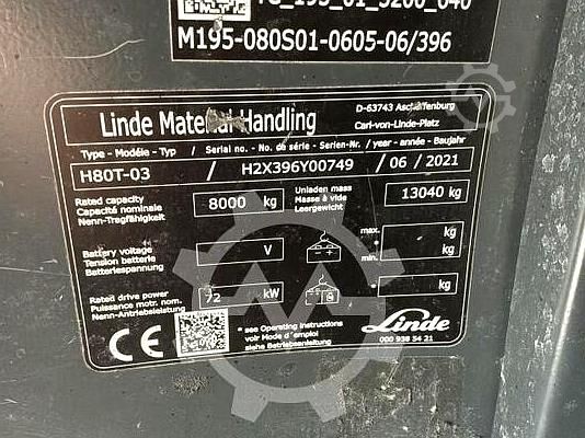 Forklift Linde H 80 T (396)