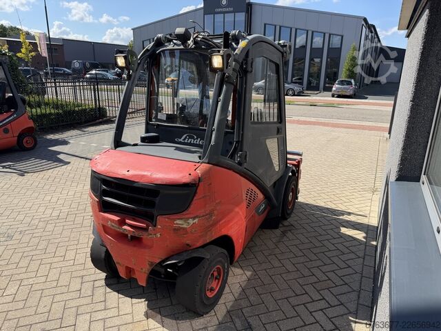 Linde H30D-02 Triplex 480 Free Lift / Sideshift / 4th Fork Positioner VW Diesel 2013 17,150 hours DI LINDE H30D-02 Triplo 480 Freelift / Sideshift / 4e vorkenspreider VW Diesel 2013 17.150 uur DIESEL