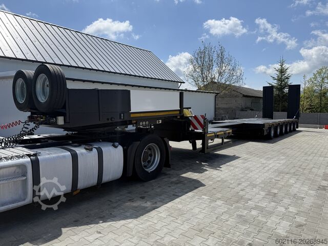 Low-bed semi-trailer for transporting construction machinery FAYMONVILLE FAYMONVILLE STZ-6WAU – 6 AXLES – 92.2GVW