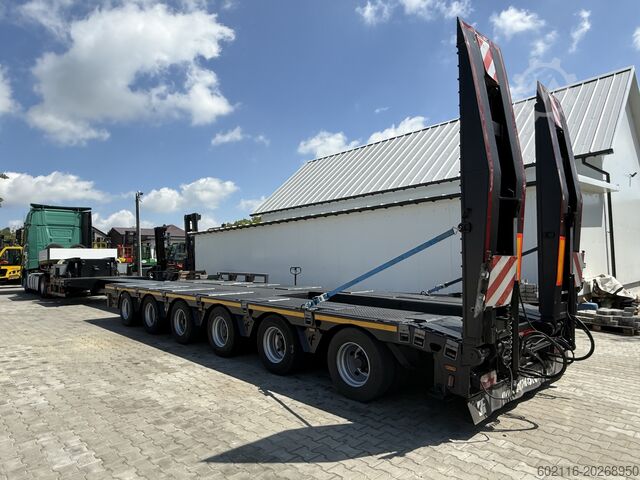 Low-bed semi-trailer for transporting construction machinery FAYMONVILLE FAYMONVILLE STZ-6WAU – 6 AXLES – 92.2GVW