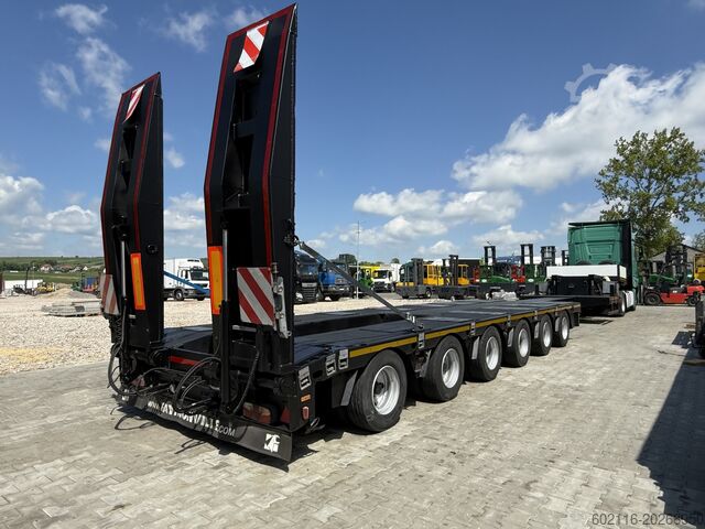 Low-bed semi-trailer for transporting construction machinery FAYMONVILLE FAYMONVILLE STZ-6WAU – 6 AXLES – 92.2GVW