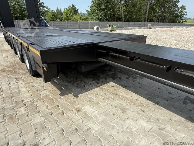 Low-bed semi-trailer for transporting construction machinery FAYMONVILLE FAYMONVILLE STZ-6WAU – 6 AXLES – 92.2GVW