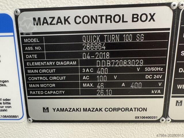 CNC lathe Mazak SMOOTH QUICK TURN 100 SG