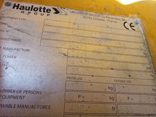 Scherenhubtisch Haulotte Compact 12