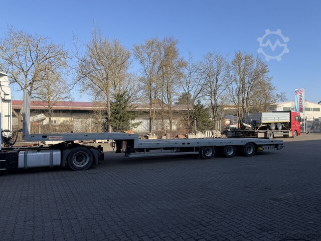 Tieflader-Sattelauflieger Möslein STO 3 Schwebheim  3 Achs Satteltieflader Plato 45 t GGfür Fertigteile, Baumaschinen oder Container