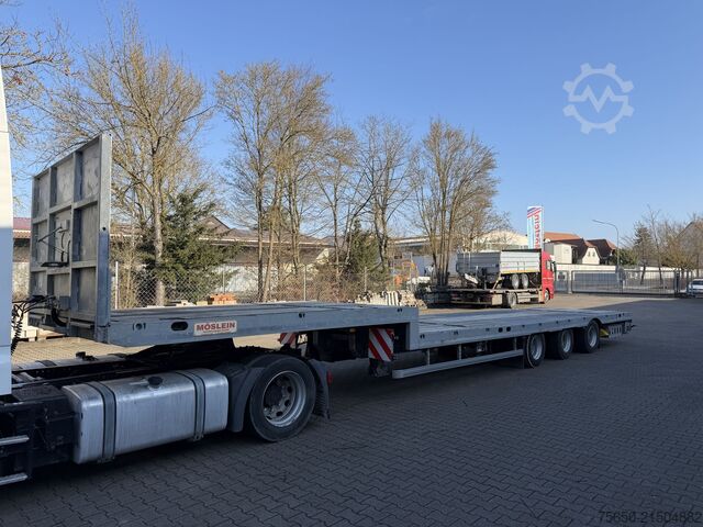 Tieflader-Sattelauflieger Möslein STO 3 Schwebheim  3 Achs Satteltieflader Plato 45 t GGfür Fertigteile, Baumaschinen oder Container