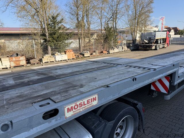 Tieflader-Sattelauflieger Möslein STO 3 Schwebheim  3 Achs Satteltieflader Plato 45 t GGfür Fertigteile, Baumaschinen oder Container