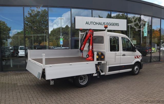 Pick-up van VOLKSWAGEN Crafter 50 Doka Tiefpritsche +Kran (Fa. Schoon)