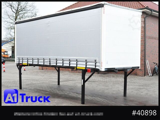 Swap body with flatbed & tarp WECON WPR 745, verzinkt, 2520  innen, Code XL, neue Plane