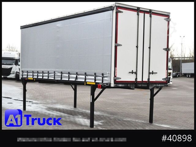 Swap body with flatbed & tarp WECON WPR 745, verzinkt, 2520  innen, Code XL, neue Plane