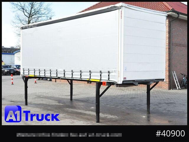 Swap body with flatbed & tarp WECON WPR 745, verzinkt, 2520  innen, Code XL, neue Plane