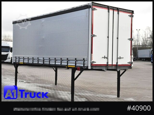 Swap body with flatbed & tarp WECON WPR 745, verzinkt, 2520  innen, Code XL, neue Plane