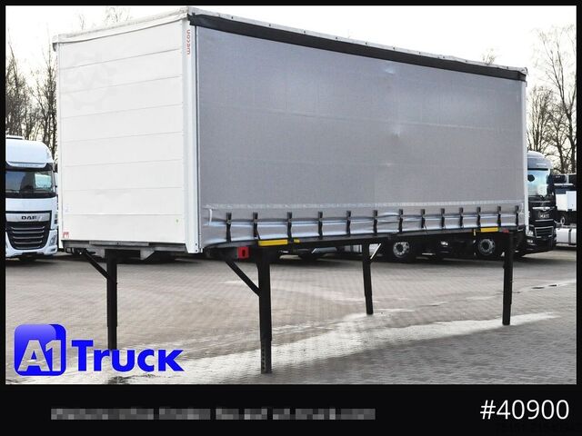 Swap body with flatbed & tarp WECON WPR 745, verzinkt, 2520  innen, Code XL, neue Plane