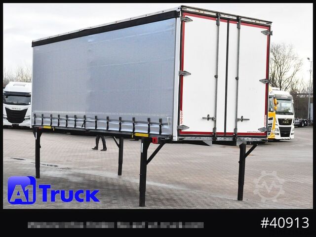 Swap body with flatbed & tarp WECON WPR 745, verzinkt, 2520  innen, Code XL, neue Plane