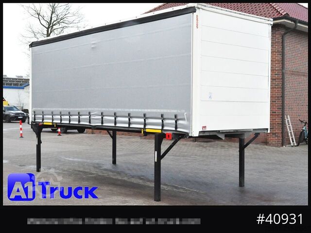 Swap body with flatbed & tarp WECON WPR 745, verzinkt, 2520  innen, Code XL, neue Plane