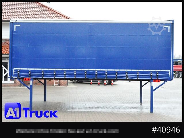 Wechselbrücke mit Pritsche & Plane KRONE Wechselbrücke 7,45, Code XL, Bordwand, neue Plane