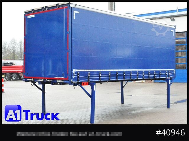 Wechselbrücke mit Pritsche & Plane KRONE Wechselbrücke 7,45, Code XL, Bordwand, neue Plane