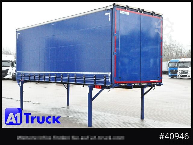 Wechselbrücke mit Pritsche & Plane KRONE Wechselbrücke 7,45, Code XL, Bordwand, neue Plane