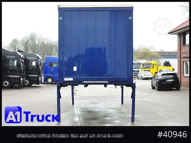 Wechselbrücke mit Pritsche & Plane KRONE Wechselbrücke 7,45, Code XL, Bordwand, neue Plane