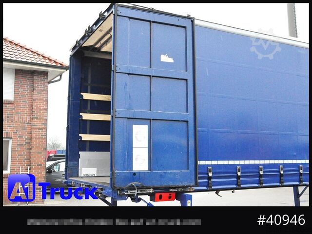 Wechselbrücke mit Pritsche & Plane KRONE Wechselbrücke 7,45, Code XL, Bordwand, neue Plane