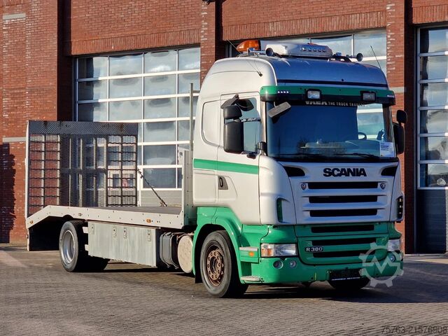 Autotransporter Scania R380 4x2 - Car transport / Flatbed - Ramp - Ful...