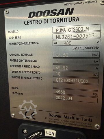 CNC-Drehmaschine Doosan Puma GT2600LM