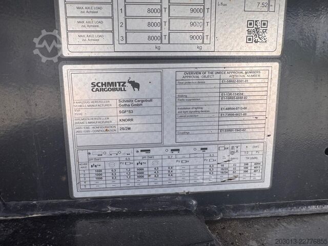 Tipper semitrailer SCHMITZ CARGOBULL Cargobull GOTHA SGF*S3 3 Achse Rollplane