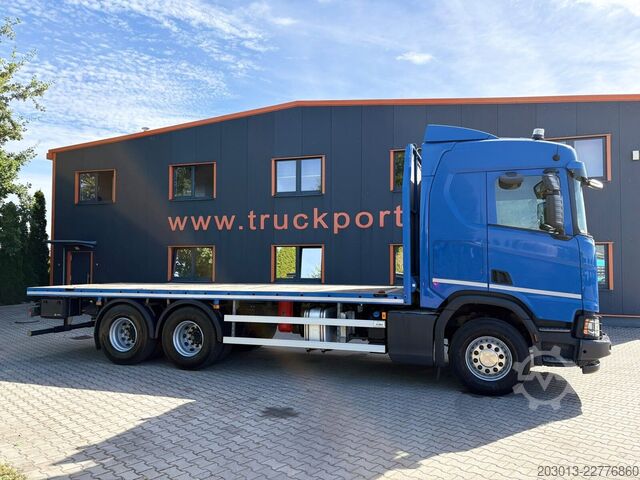 Flatbed truck SCANIA R500 6x4 Pritsche Retarder TOP!