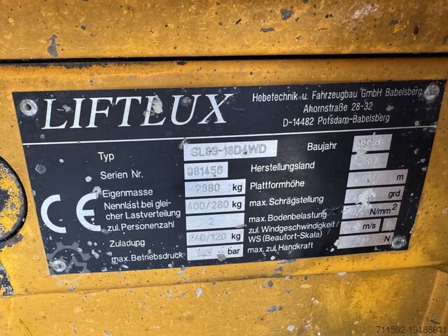 Scherenarbeitsbühne Liftlux SL83-18D/4WD