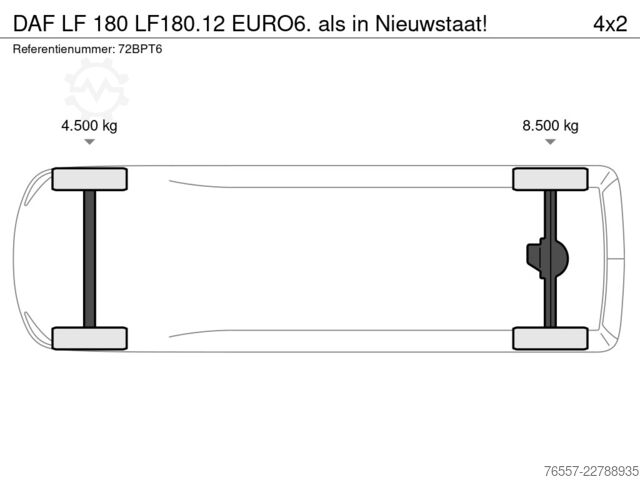 Suitcase DAF LF 180 LF180.12 EURO6.  als in Nieuwstaat!