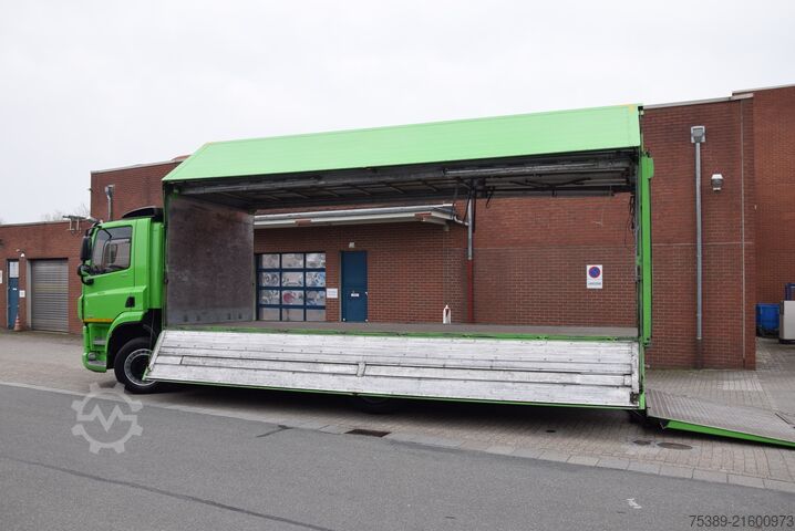 Beverage truck Daf CF 410 Böse Schwenkwandkoffer 7,10mLBW 2Ton