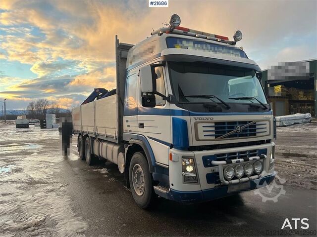 Crane Volvo FM12 Globetrotter 6x4 crane truck w/ rear mounted