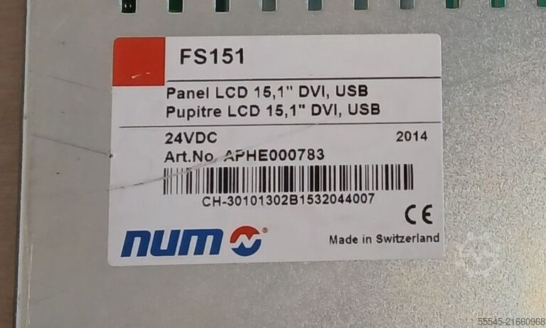 Bildschirm NUM FS151 num FS151 Panel LCD 15.1" APHE0007
