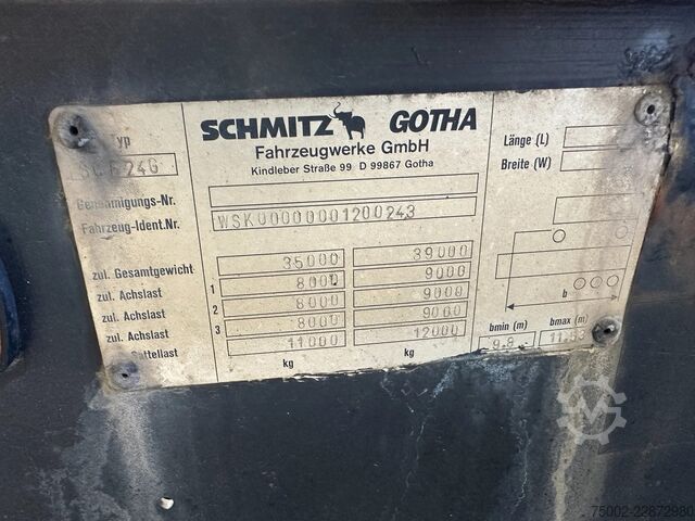 Container transportation Schmitz Cargobull SCF24G 40FT HC / SAF + DISC / LIFTAXLE / NL-CHA...