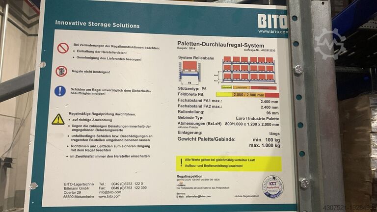 High-bay warehouse BITO Gefällebahnen