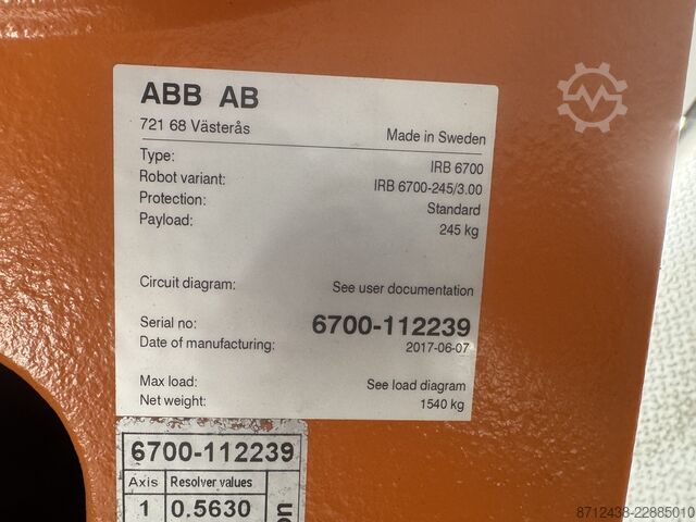 Industrial robot ABB IRB 6700-245/3.00