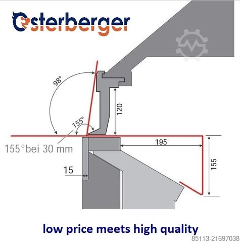 Schwenkbiegemaschine OSTERBERGER ESM 2600.3,5.240 Powerful