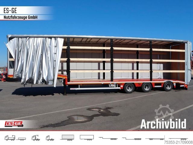 Tieflader-Sattelauflieger FAYMONVILLE MAX Trailer MAX100 Semi-Tieflader Planenaufbau