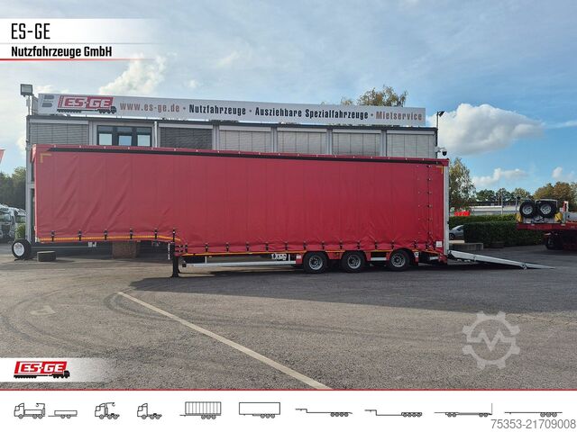 Low loader semitrailer FAYMONVILLE MAX Trailer MAX100 Semi-Tieflader Planenaufbau