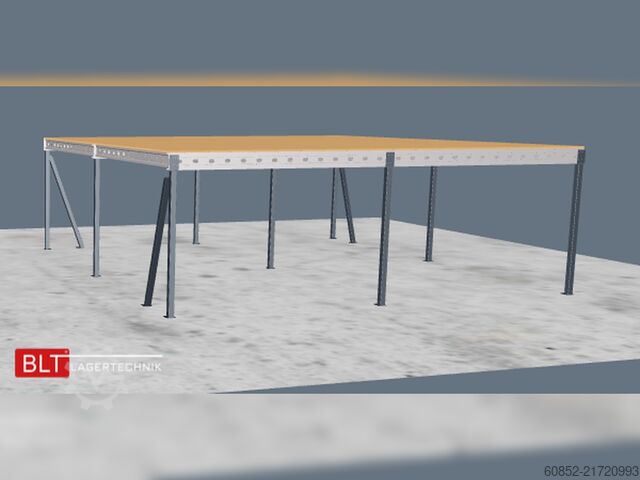 Storage platform 10x10m Lagerbühne , Belastung : 500kg/qm Unterkante: 3m ,ca. 100qm , Systembühne