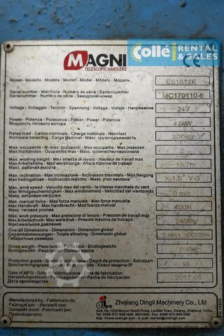 Scissor lift MAGNI ES 1612 E | 2017